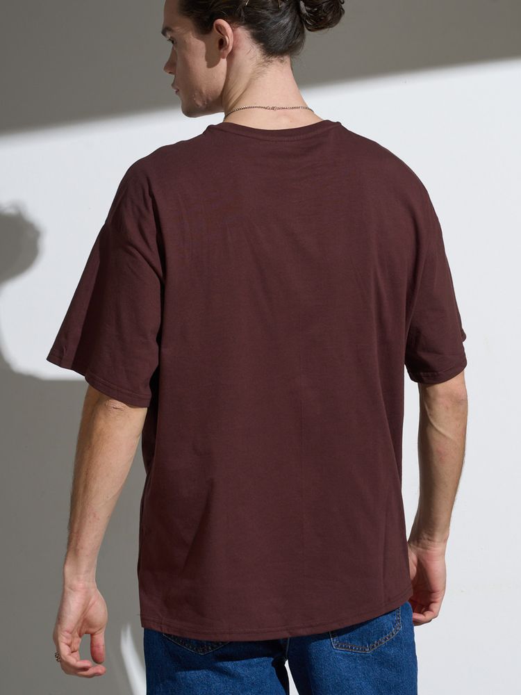 Футболка Oversize Premium, коричневая (шоколад), размер 3XL