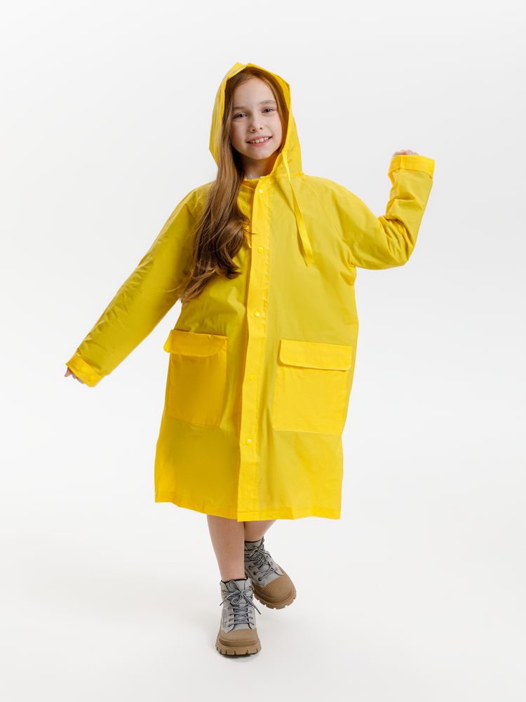 Дождевик детский RainDrop Kids, желтый, 8 лет (рост 118-128)