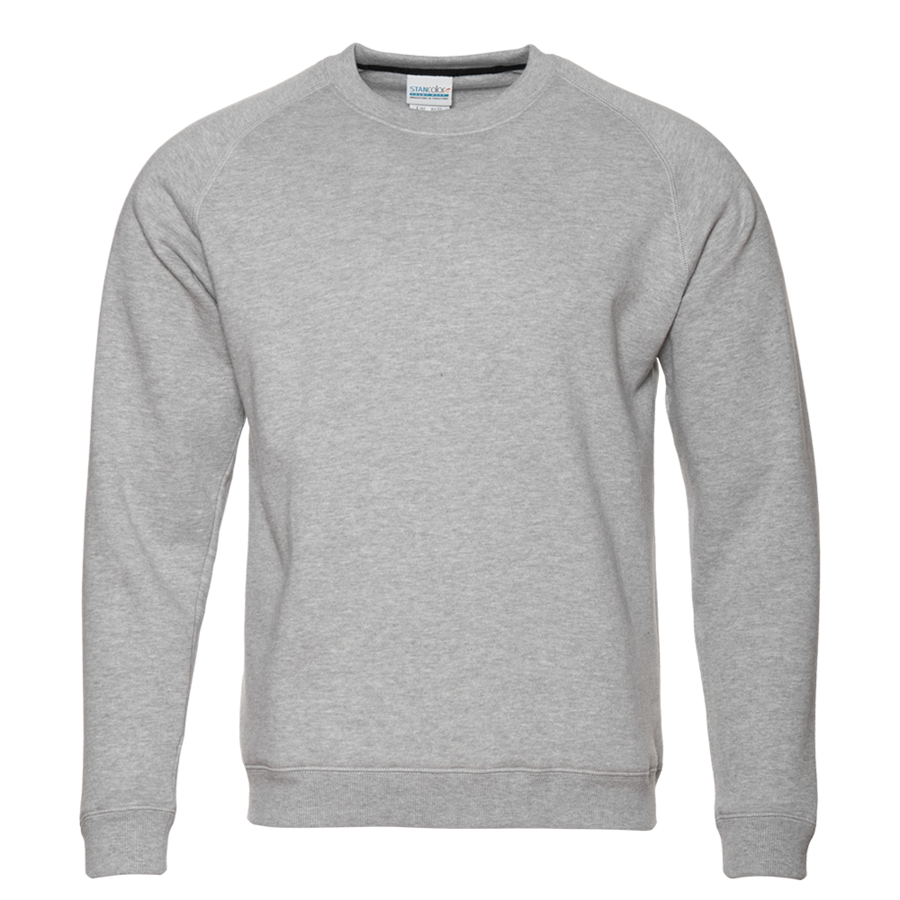 Свитшот унисекс STAN футер с начёсом 260, 53, Серый меланж,  (50/60)  (56/XXXL)