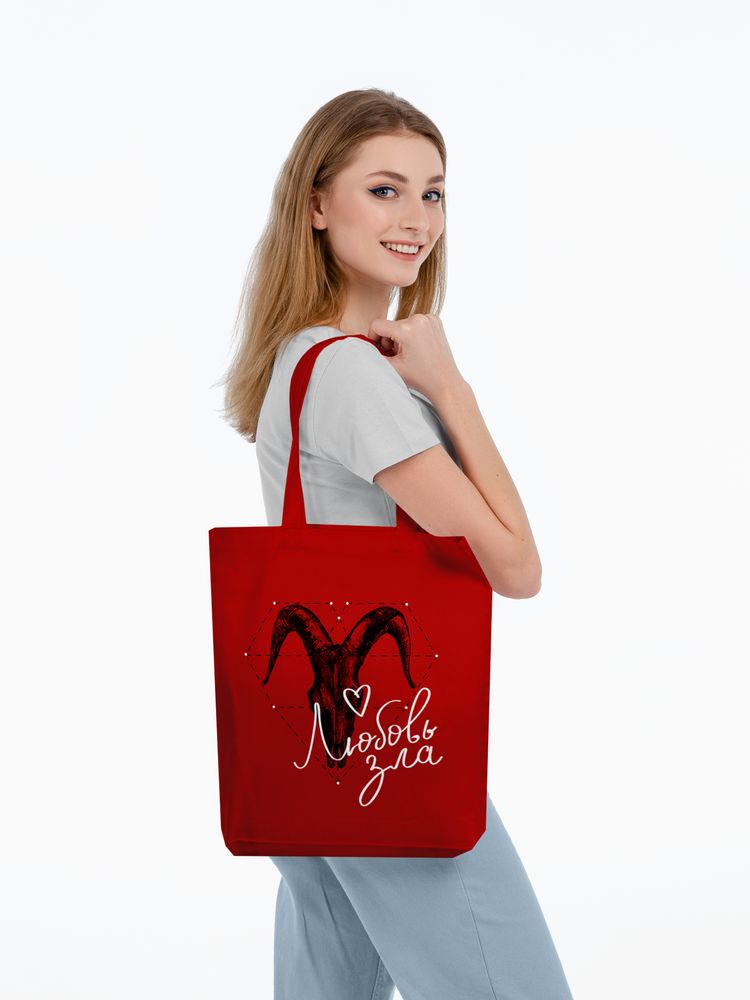 Холщовая сумка «Любовь зла» и подарки фото на сайте Print logo.