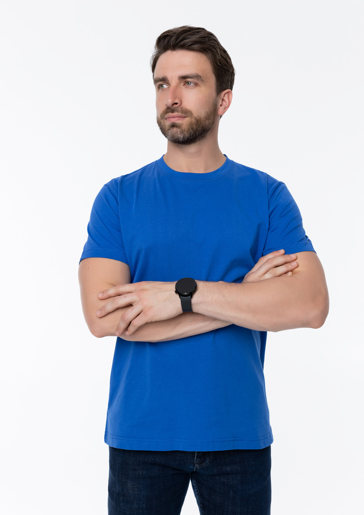 Футболка унисекс STAN, хлопок 150, 51, Синий,  (16/1)  (56/XXXL)