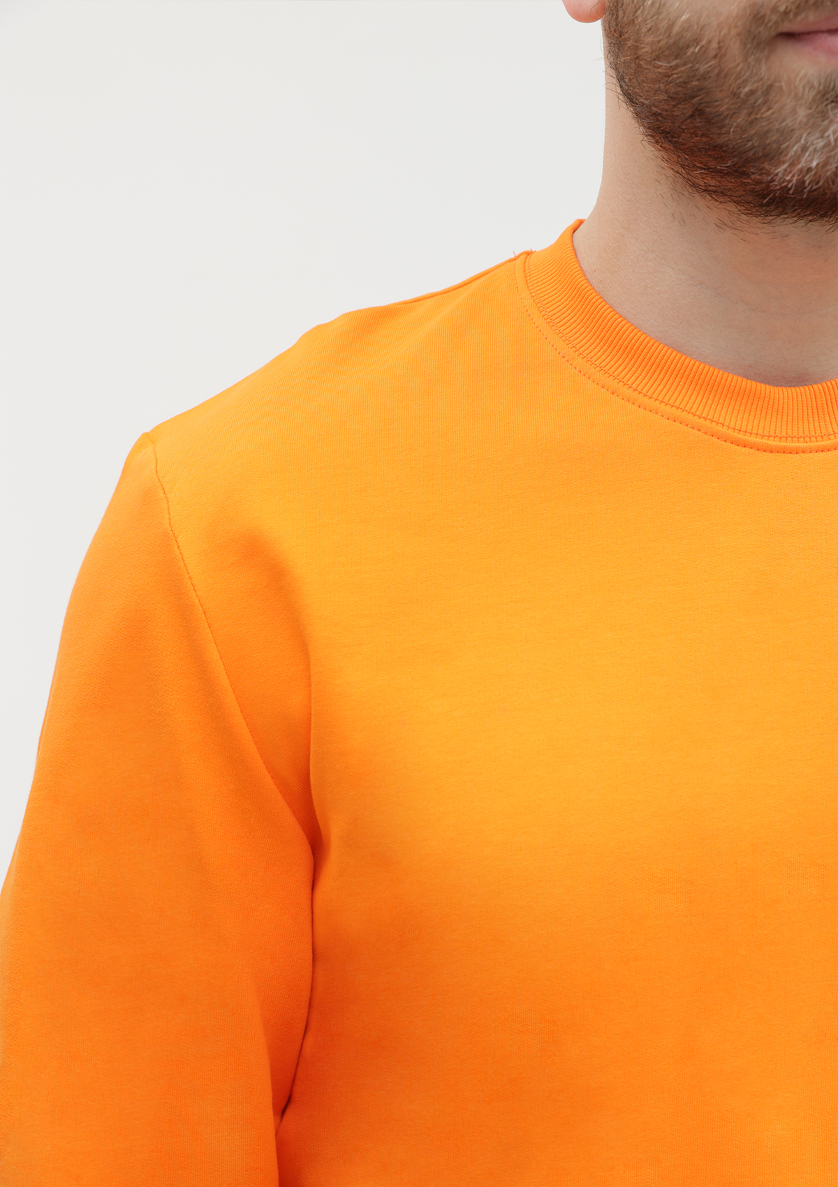 Свитшот унисекс STAN футер без начёса, 260, 63, Оранжевый,  (28/1)  (52/XL)