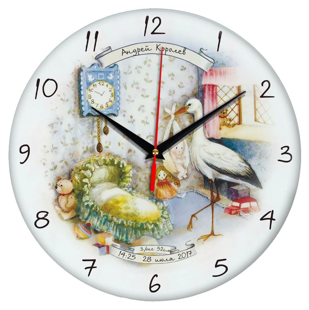 Часы стеклянные на заказ Time Wheel фото на сайте Print Logo.