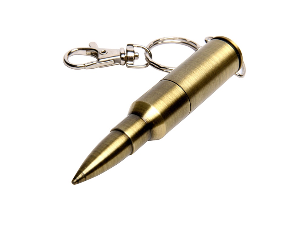USB 2.0- флешка на 64 Гб в виде патрона от АК-47 с логотипом  | Print Logo