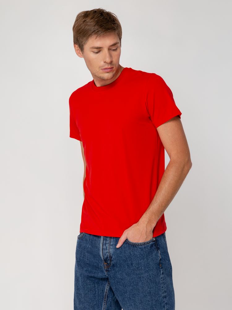 Футболка мужская T-bolka Stretch, красная, размер S