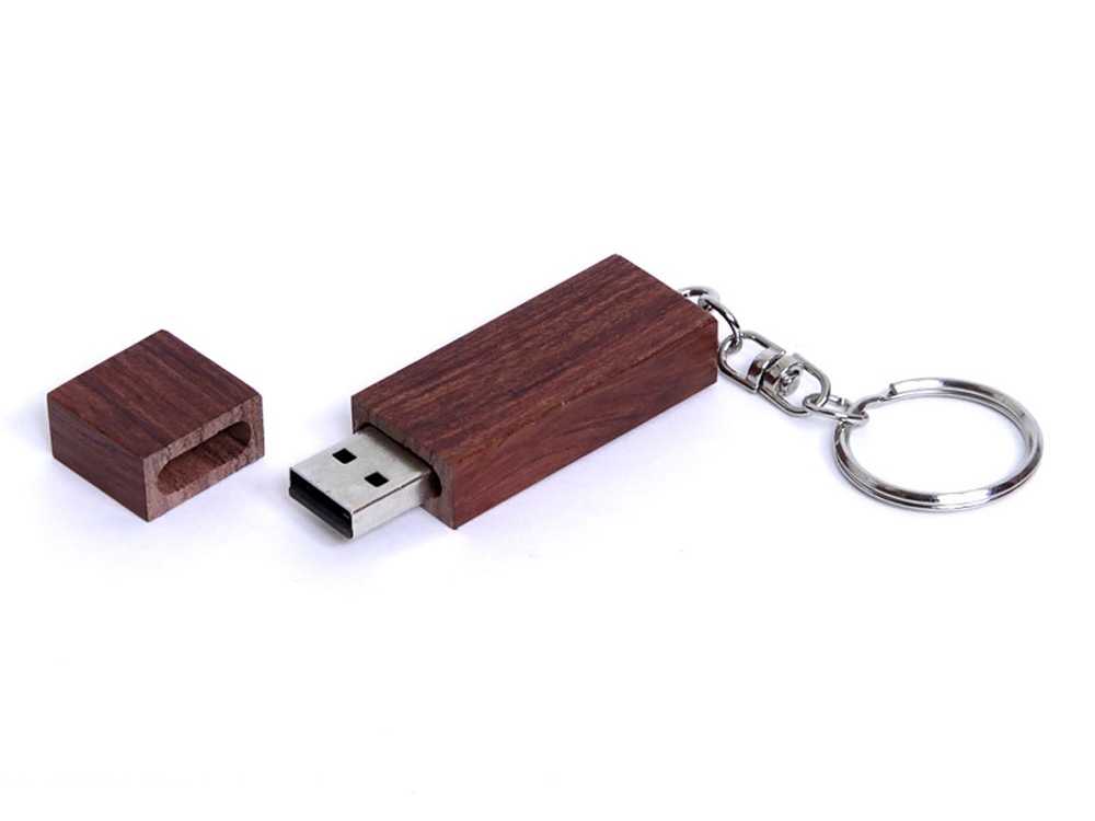 USB 3.0- флешка на 64 Гб прямоугольная форма, колпачок с магнитом с логотипом  | Print Logo