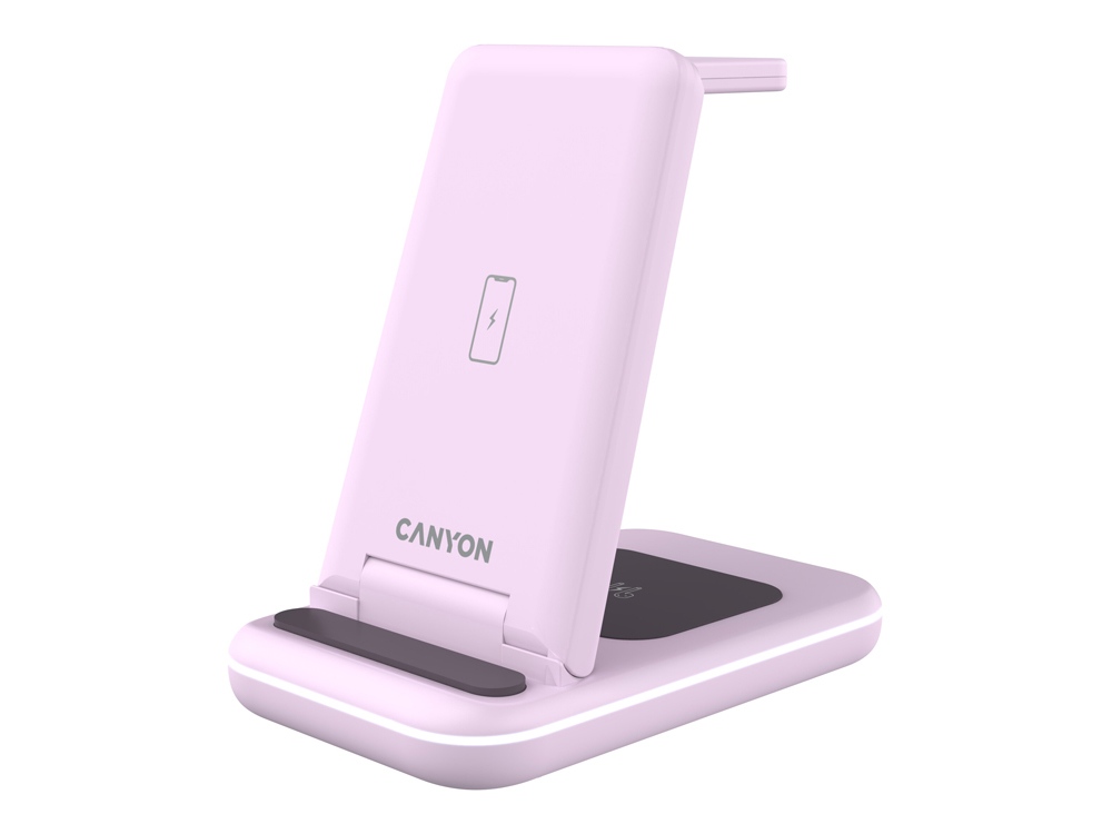 Беспроводное зарядное устройство 3-в-1 WS-304, 15 Вт с логотипом CANYON | Print Logo