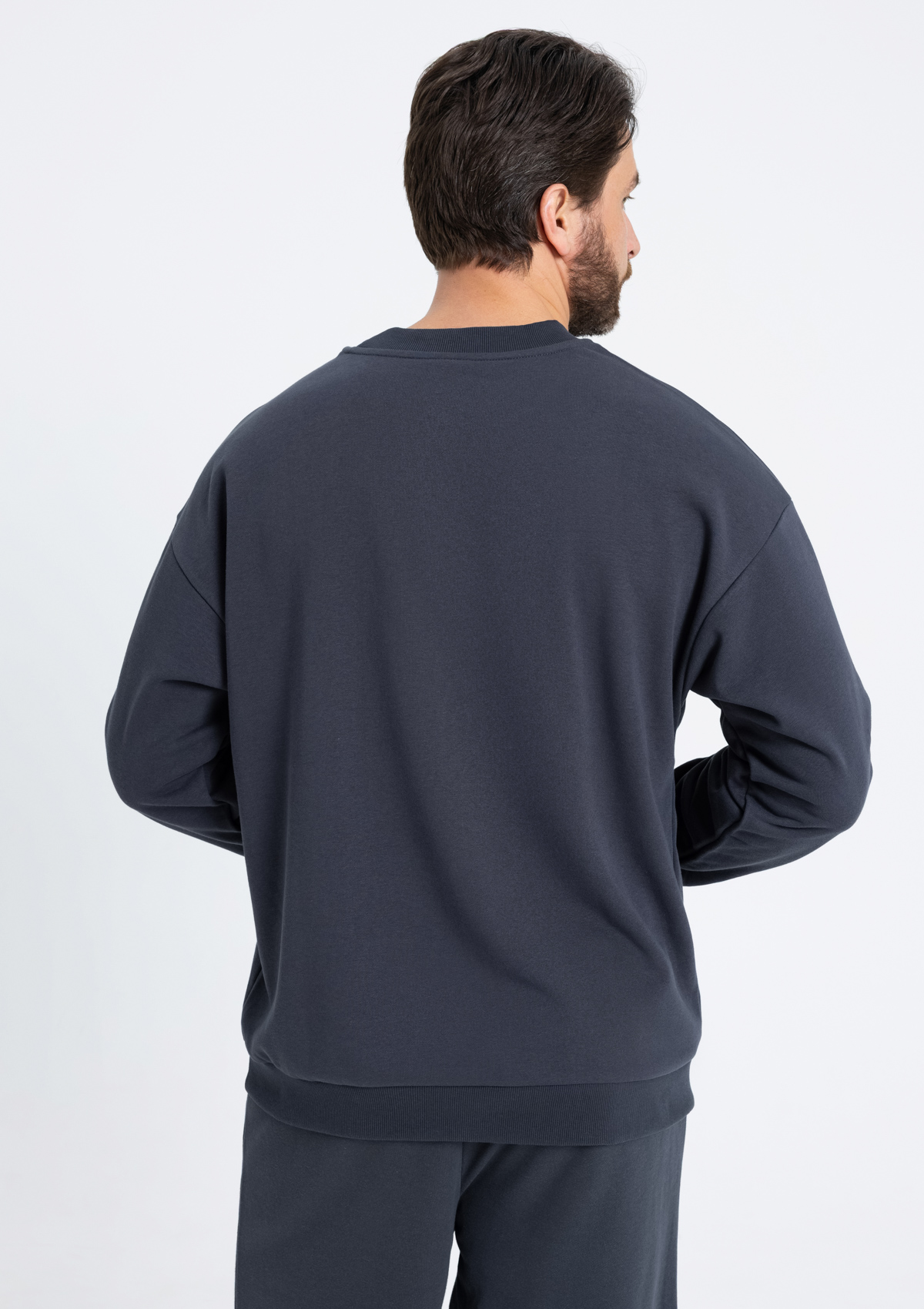 Свитшот унисекс STAN футер без начёса, 350, 96, Графит,  (101)  (52/XL)