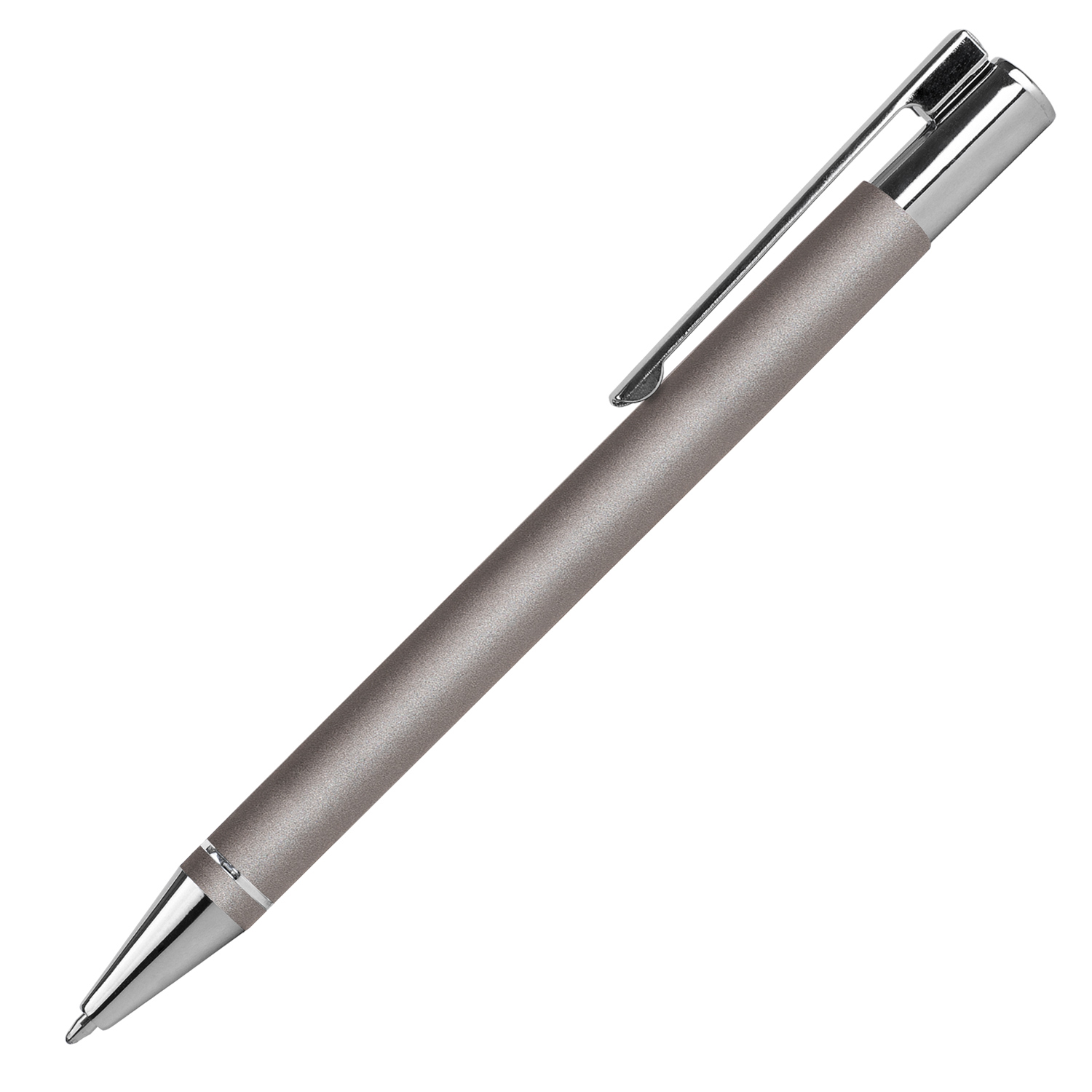 Шариковая ручка Велутто пен (Velutto pen), серая с логотипом Portobello Ручки | Print Logo