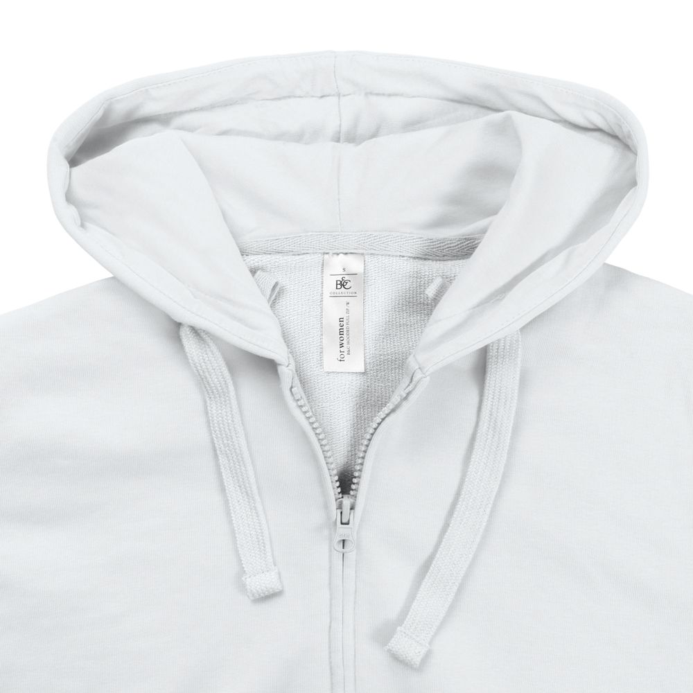 Толстовка женская Hooded Full Zip серый меланж фото на сайте Print Logo.