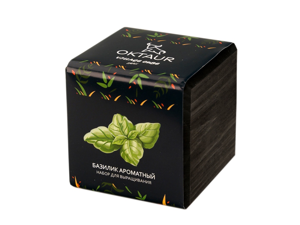 Набор для выращивания Small village cube Базилик ароматный с логотипом OKTAUR | Print Logo