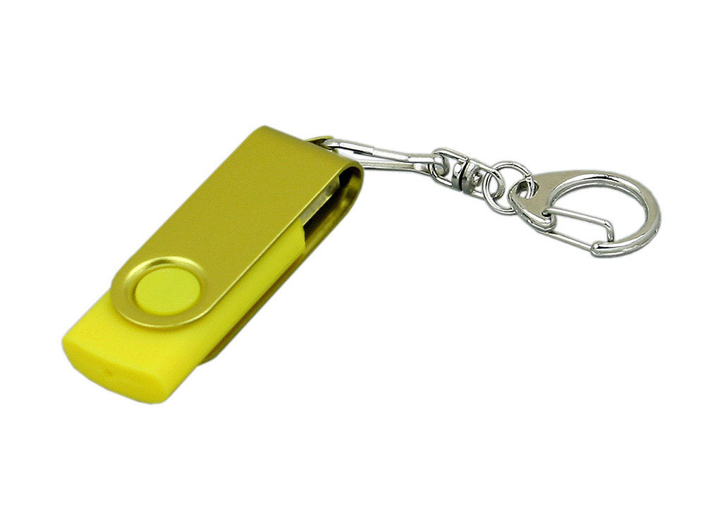 USB 2.0- флешка промо на 8 Гб с поворотным механизмом и однотонным металлическим клипом с логотипом  | Print Logo