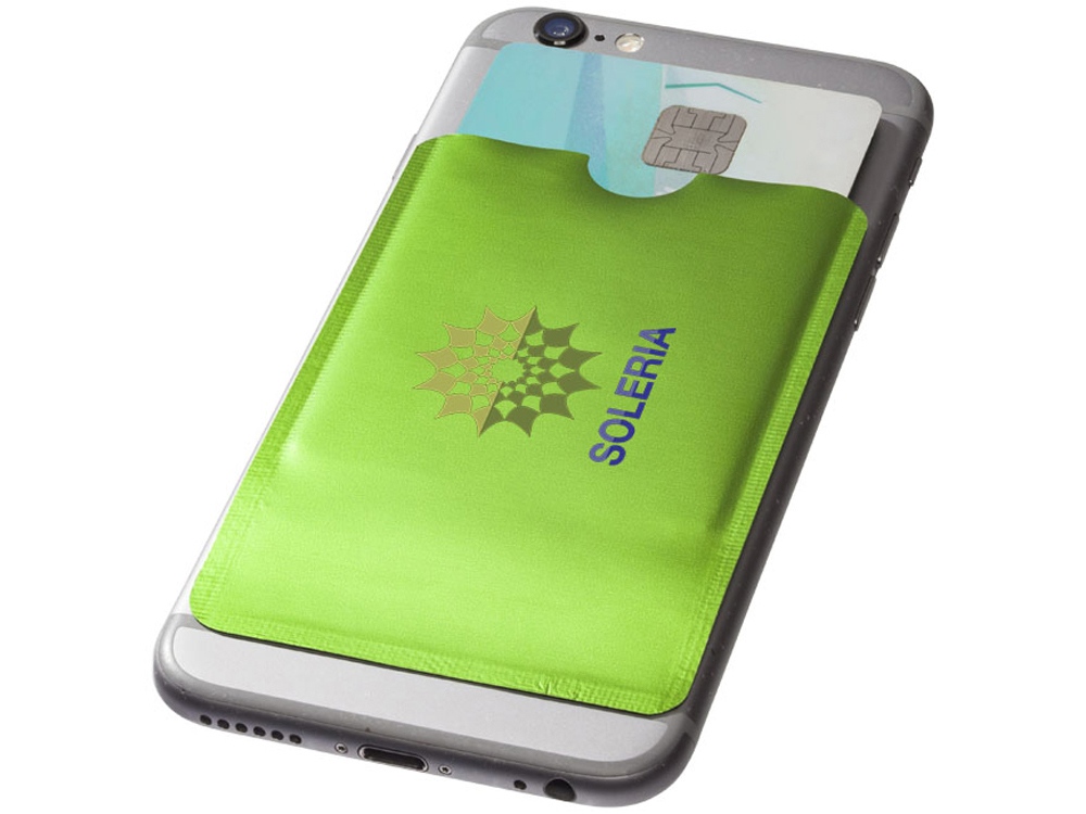 Бумажник для карт с RFID-чипом для смартфона, лайм