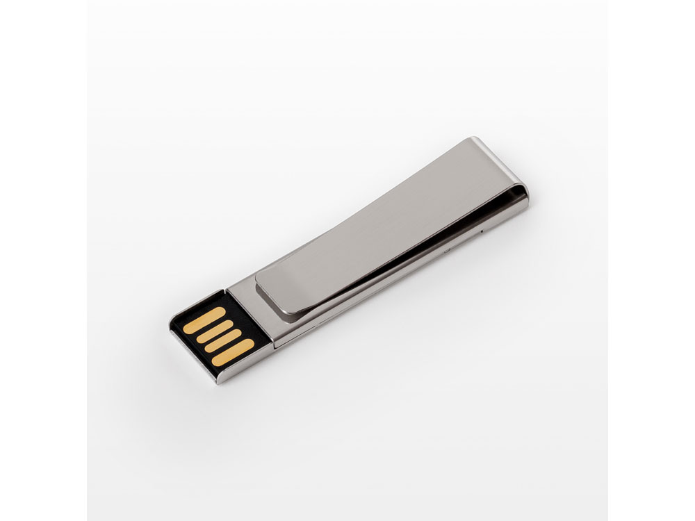 USB 2.0- флешка на 64 Гб Зажим с логотипом  | Print Logo