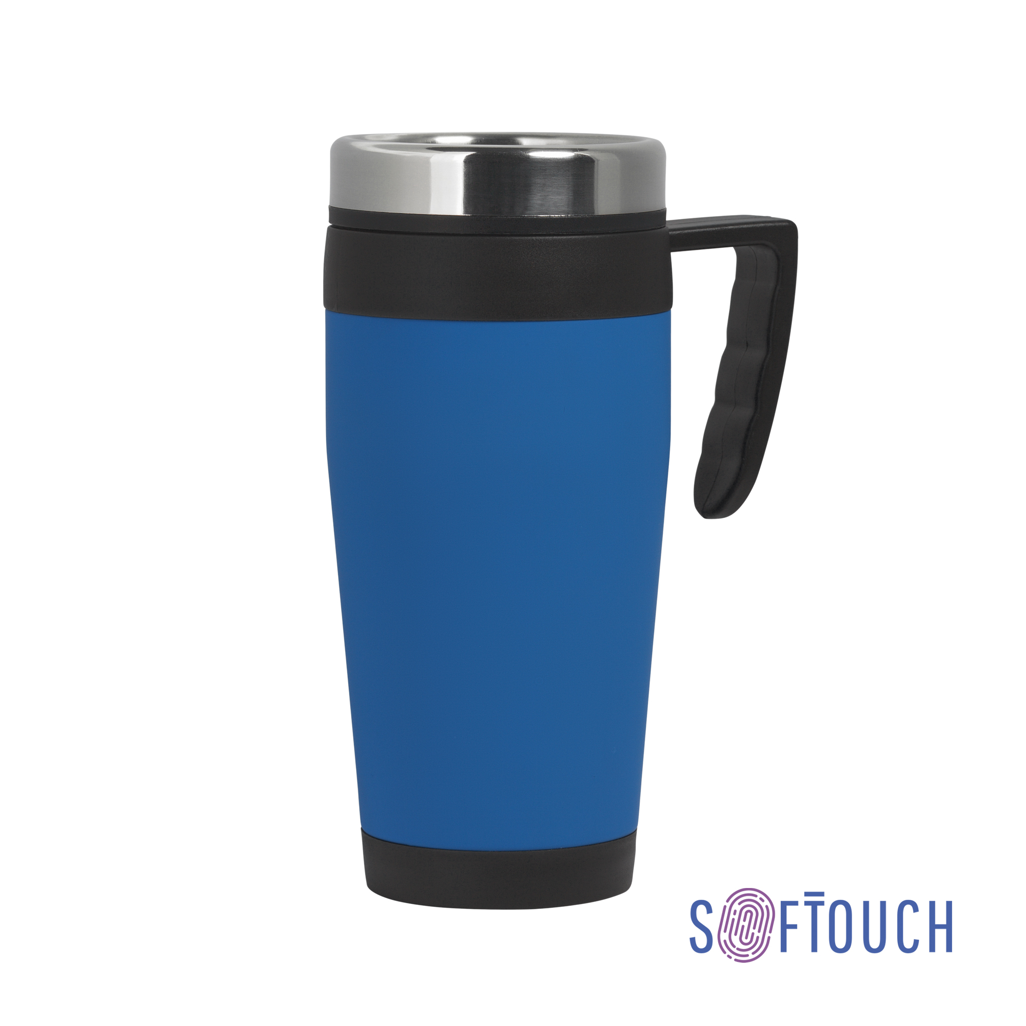 Термокружка "Австралия", покрытие soft touch, 0,4 л., зеленое яблоко с логотипом SOFTOUCH | Print Logo