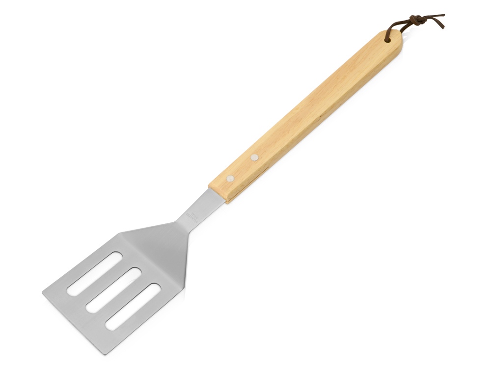 Лопатка для барбекю с деревянной ручкой BBQ с логотипом  | Print Logo
