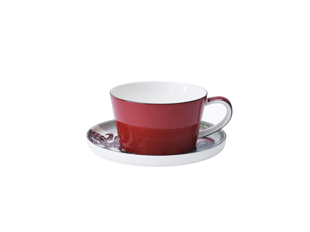 Набор чашка и блюдце TEA SET 1 BLU с логотипом Valerie Concept | Print Logo