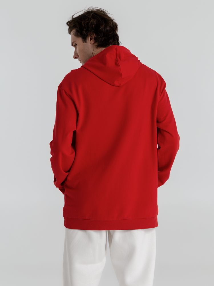 Толстовка с капюшоном унисекс Hoodie, красная, размер XXL