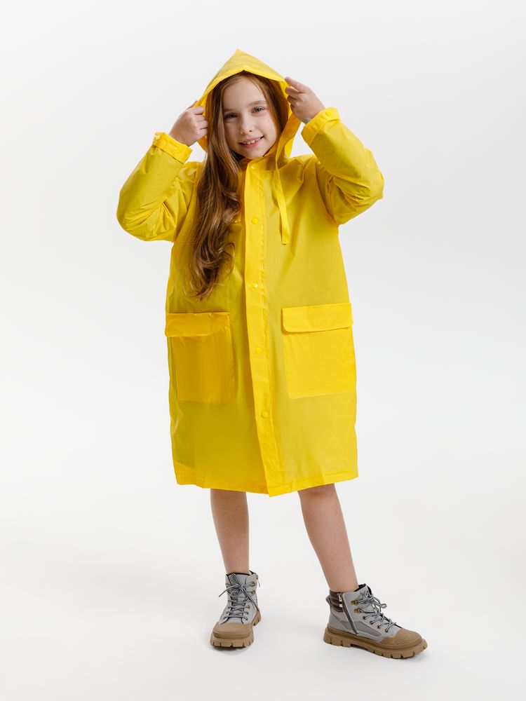 Дождевик детский RainDrop Kids, желтый, 8 лет (рост 118-128)