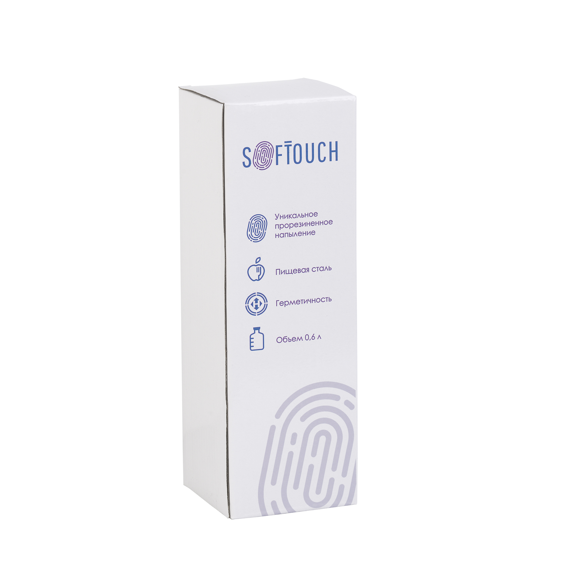 Бутылка для воды "Индиана" 600 мл, покрытие soft touch фото на сайте Print Logo.