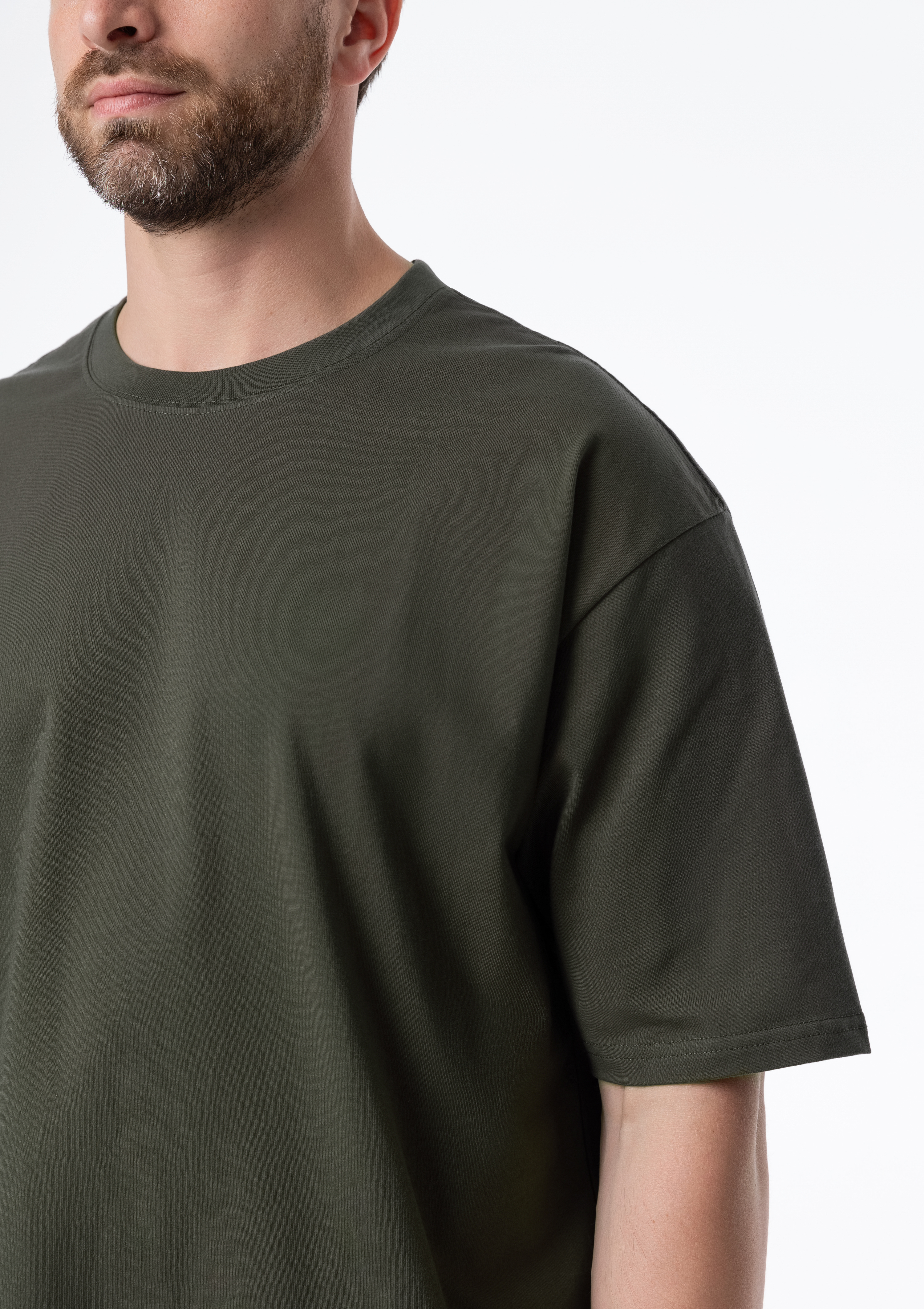 Футболка унисекс оверсайз STAN хлопок 240, 56, Оливковый хаки,  (36)  (52/XL)