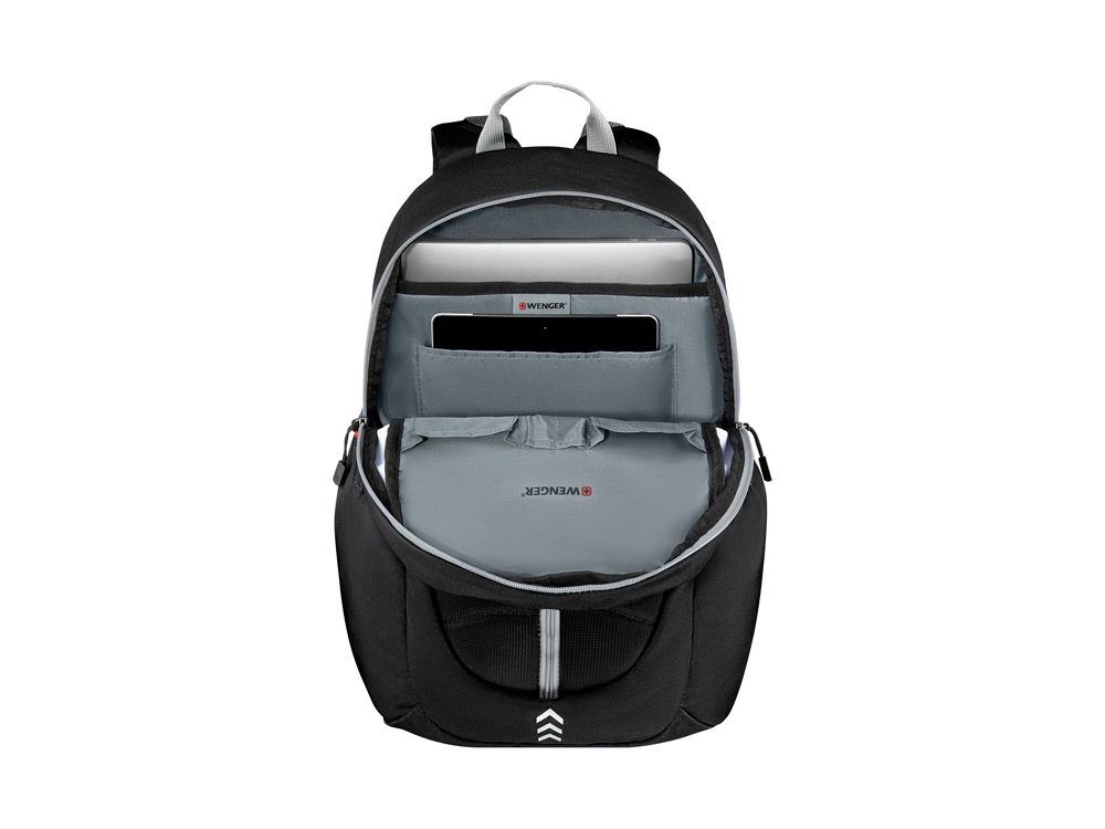 Рюкзак WENGER Engyz 16, чёрный, 100% полиэстер, 33х20х46 см, 21 л