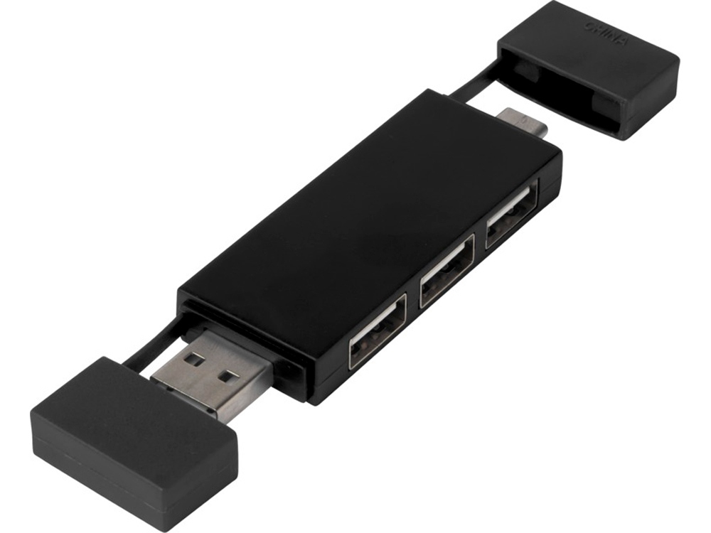 Двойной USB 2.0-хаб Mulan с логотипом  | Print Logo