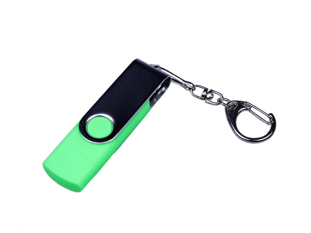 USB 3.0/micro USB/Type-C- флешка на 32 Гб с поворотным механизмом с логотипом  | Print Logo