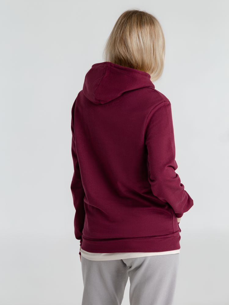 Толстовка с капюшоном унисекс Hoodie, бордовая, размер 3XL