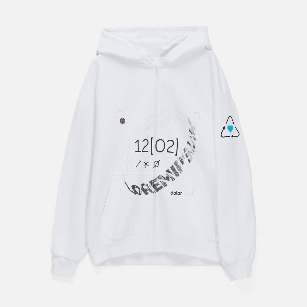 Толстовка унисекс оверсайз Sartoro, белая, размер 3XL/4XL