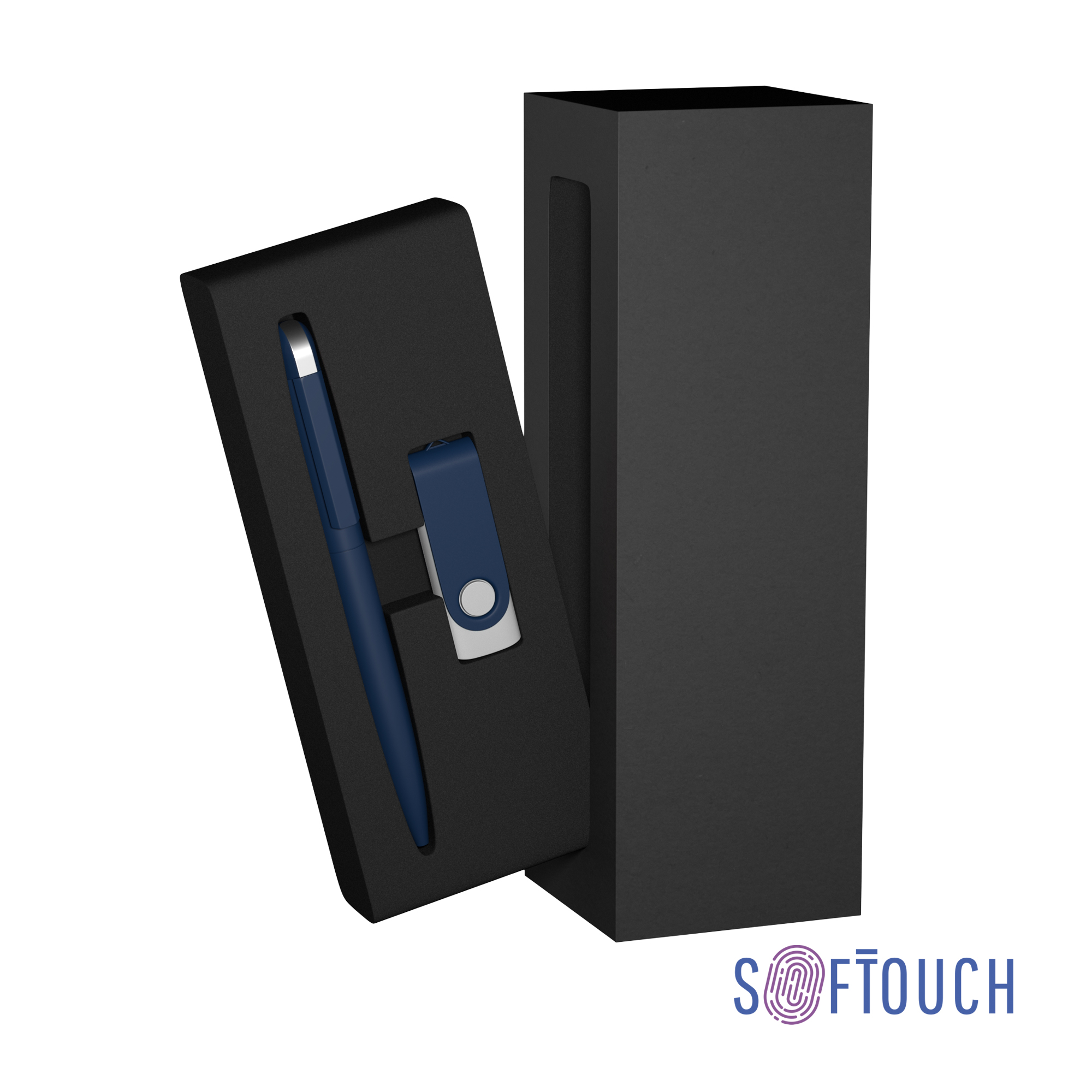 Набор ручка + флеш-карта 16 Гб в футляре, покрытие soft touch, фиолетовый