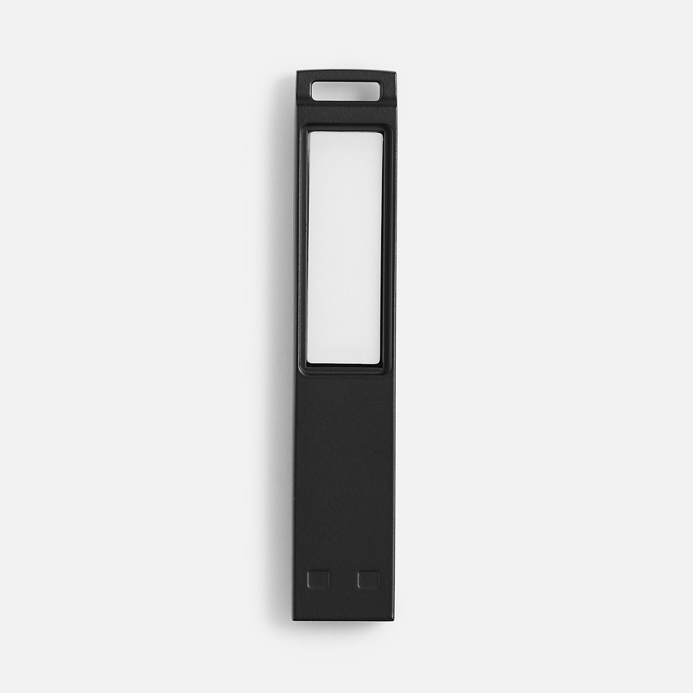 Флешка markBright Black с зеленой подсветкой