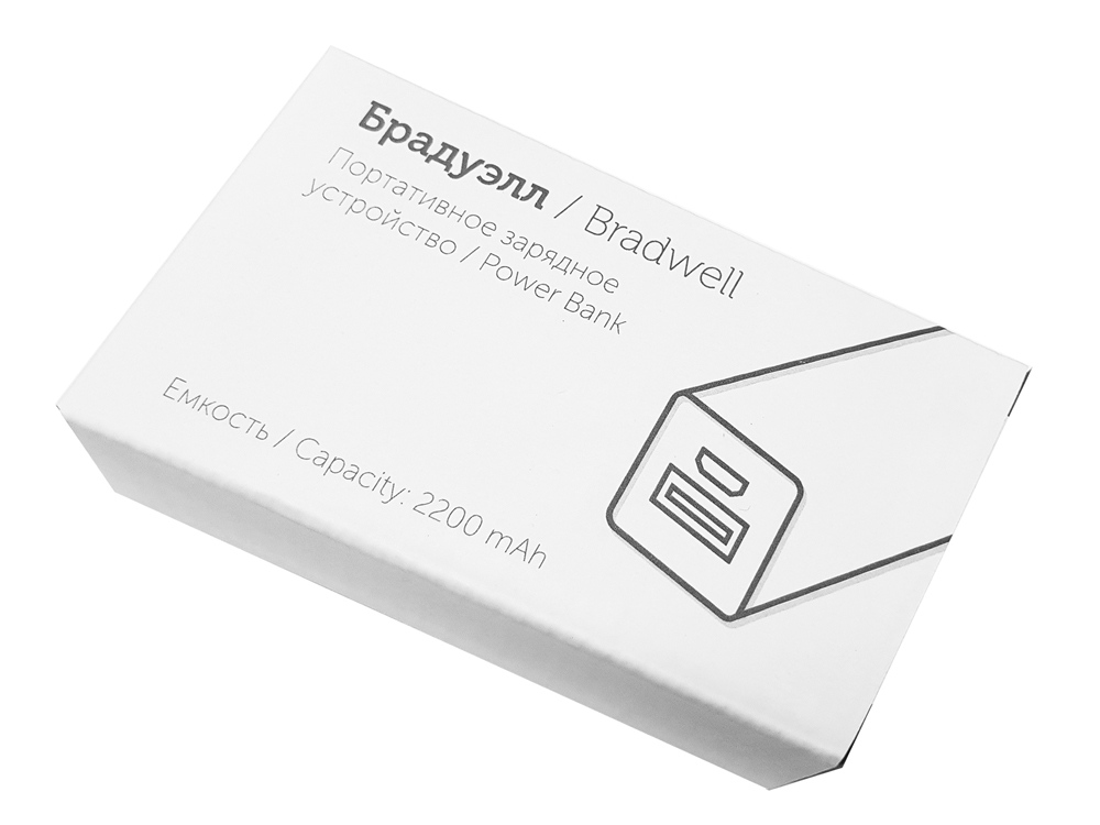 Портативное зарядное устройство Брадуэлл, 2200 mAh, красный