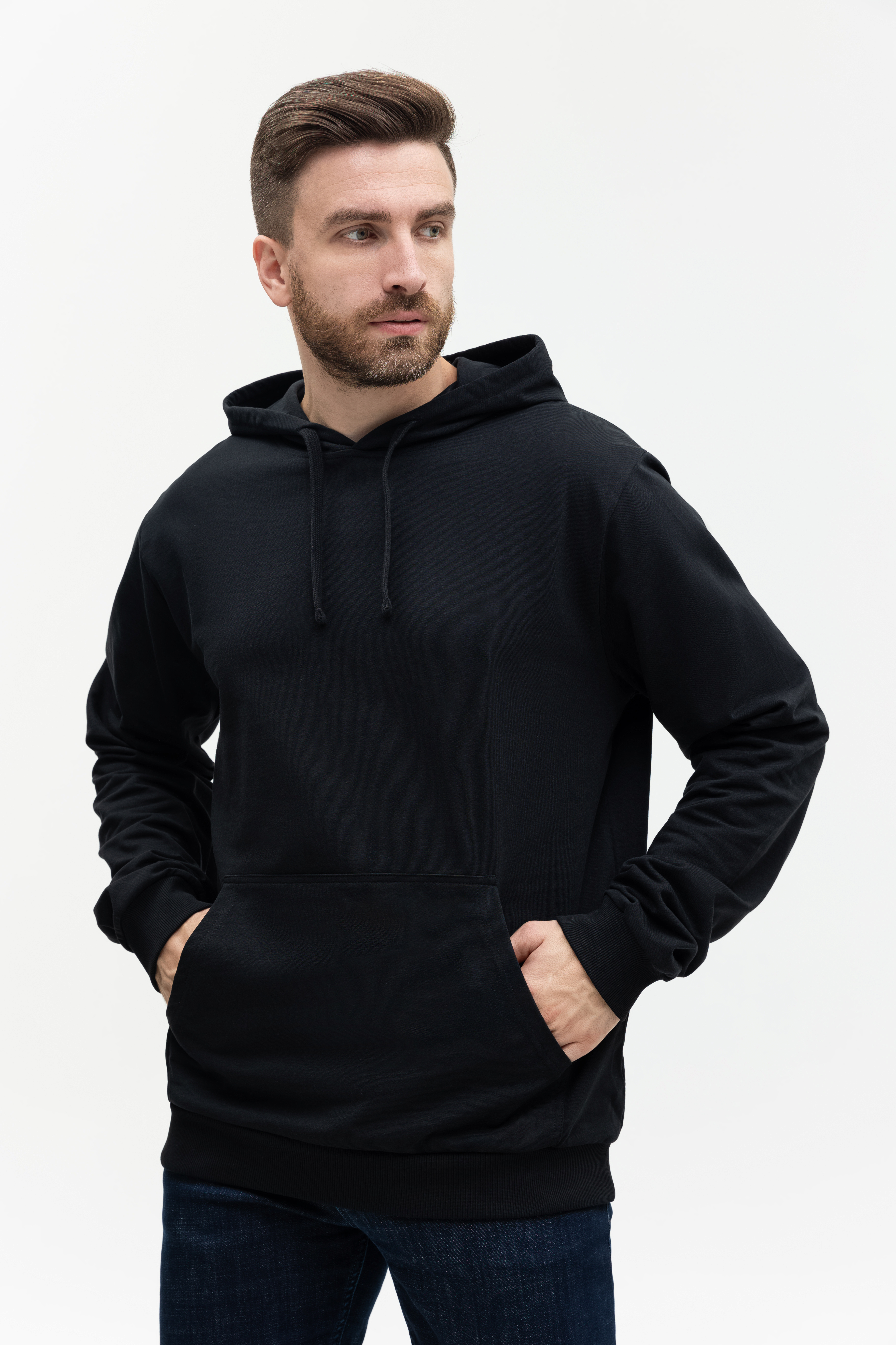 Худи унисекс STAN футер без начёса 260, 23, Чёрный,  (20)  (44/XS)