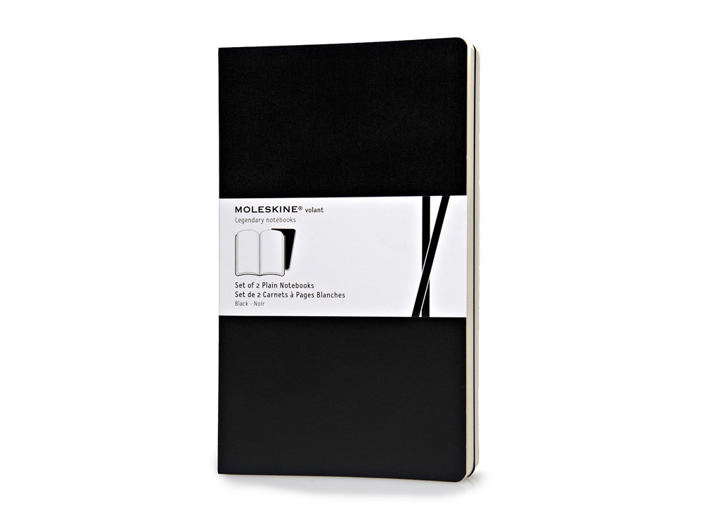 Набор записных книжек А5 Volant (нелинованный) с логотипом Moleskine | Print Logo