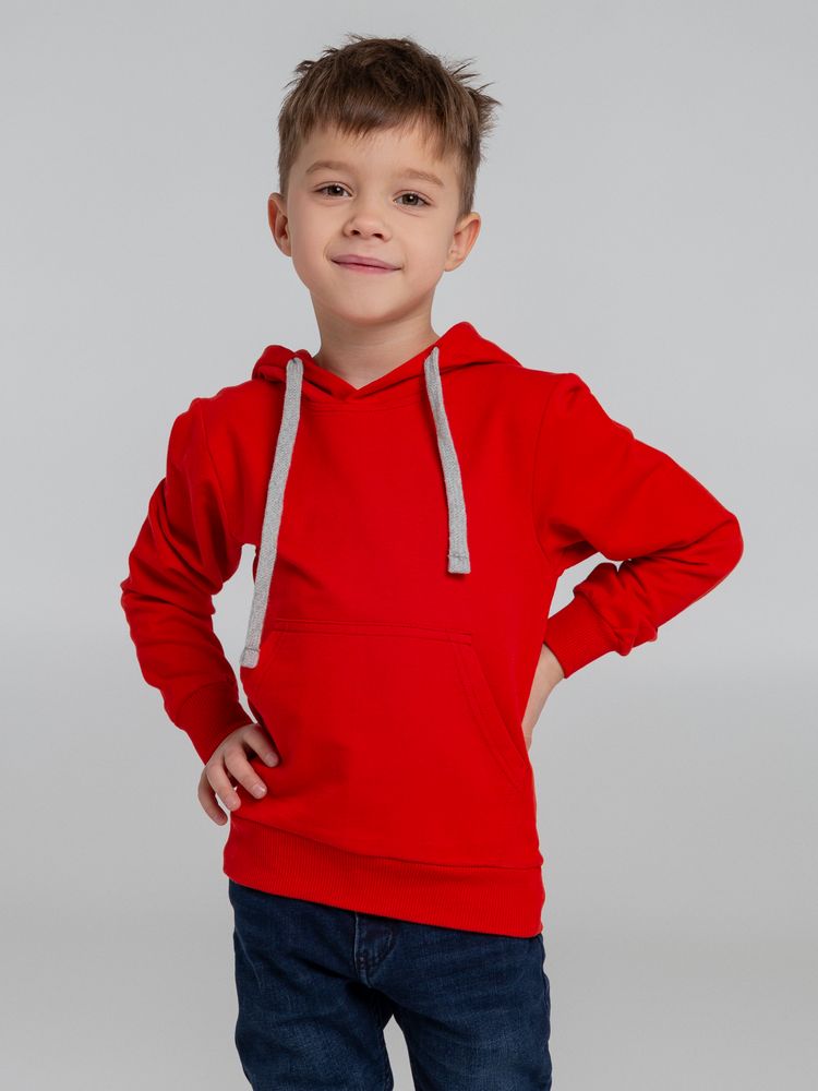 Толстовка с капюшоном детская Kirenga Kids, красная, 6 лет