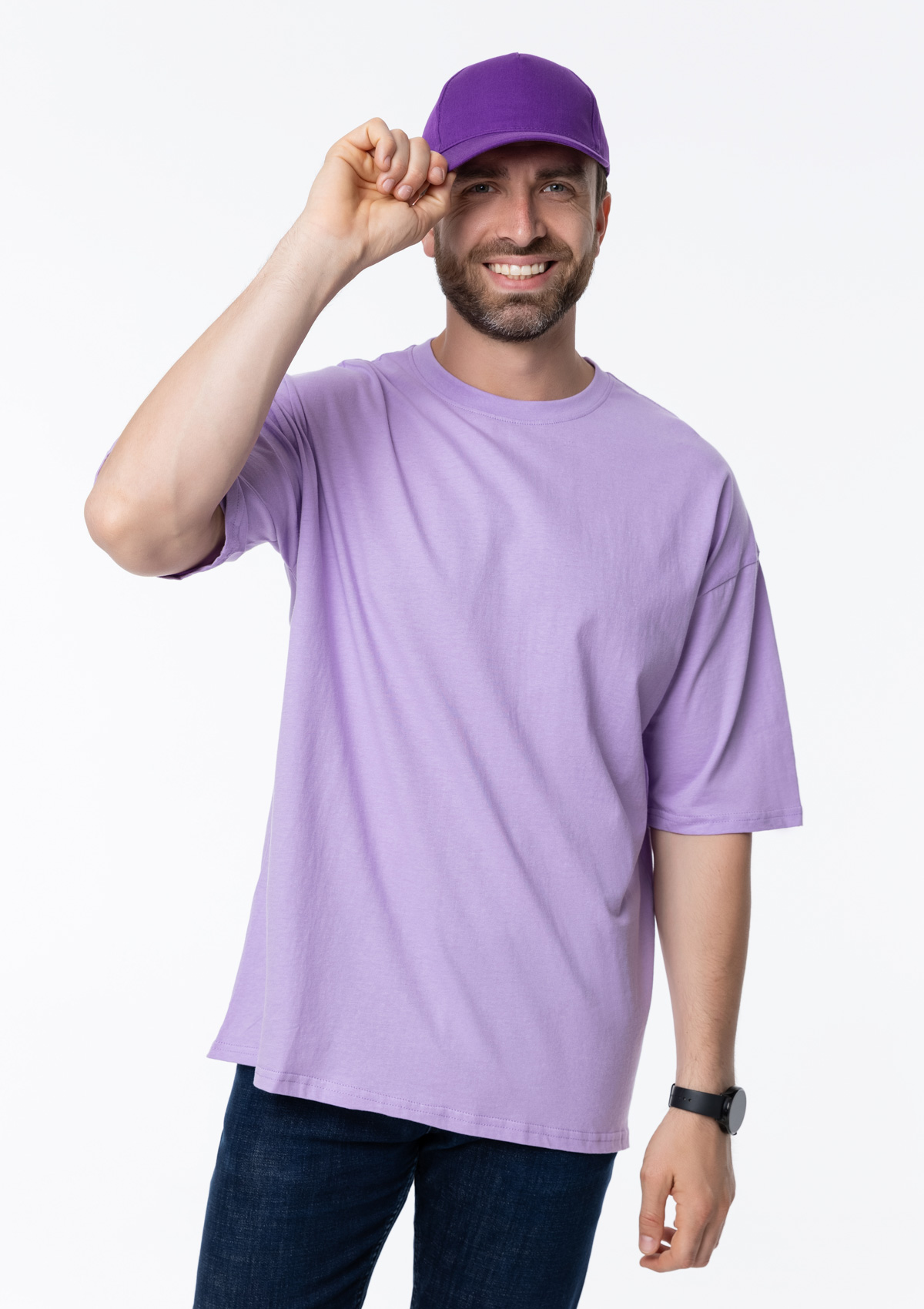 Футболка унисекс оверсайз STAN хлопок 140, 39, Цифровая лаванда,  (45)  (52/XL)
