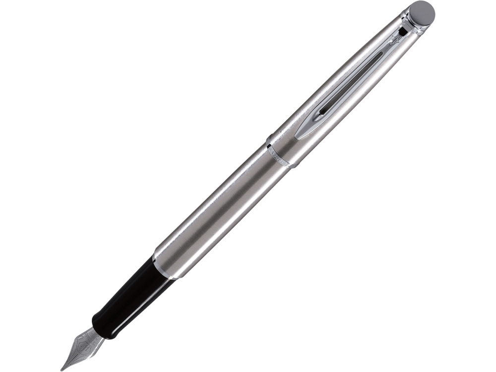 Ручка перьевая Hemisphere Stainless Steel CT F с логотипом Waterman | Print Logo