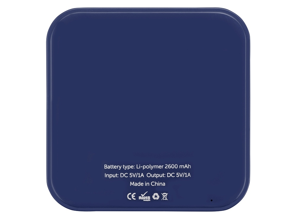 Портативное зарядное устройство (power bank) Квадрум, 2600 mAh, синий