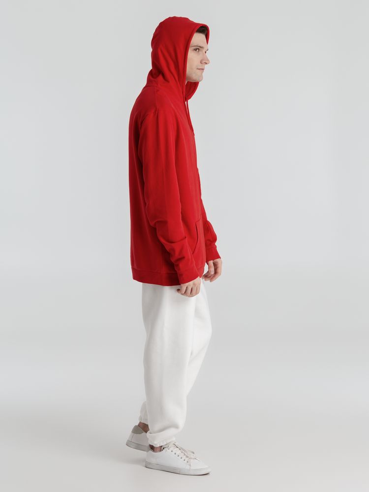 Толстовка с капюшоном унисекс Hoodie, красная, размер XXL