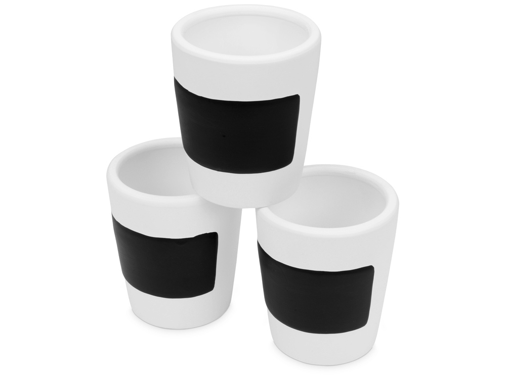 Набор горшочков для растений Chalk pots с логотипом  | Print Logo