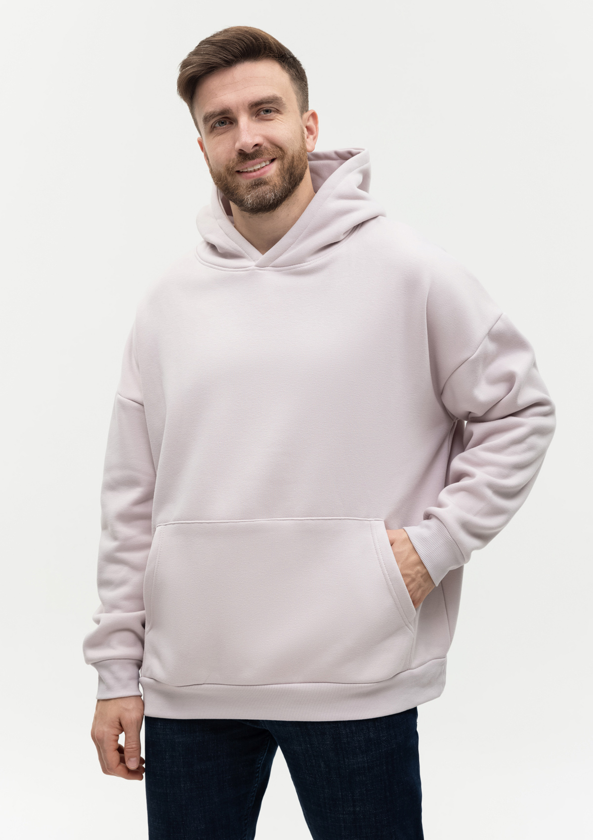 Худи унисекс STAN оверсайз интерсофт 320, 69, Кремовый,  (52)  (54/XXL)