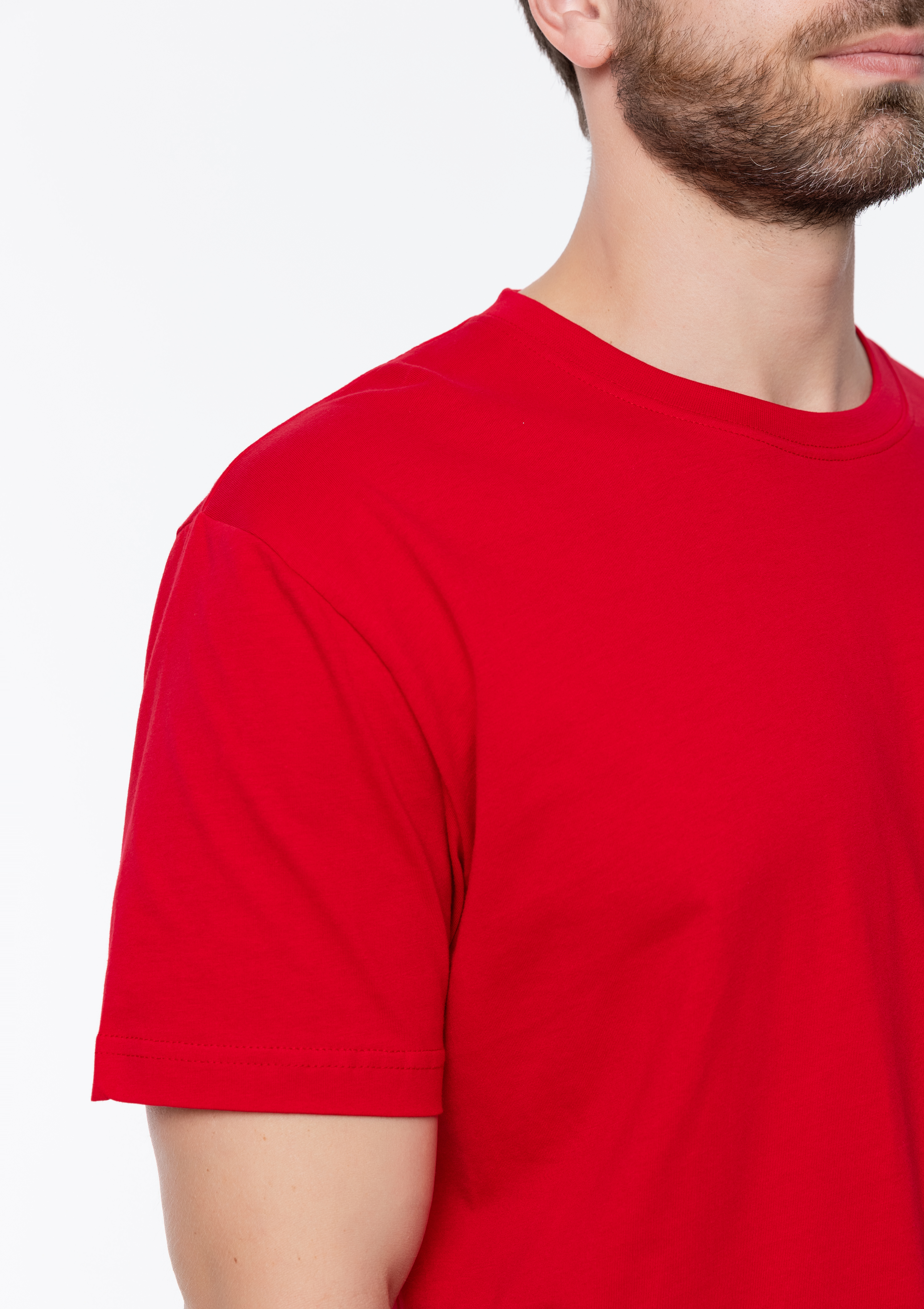 Футболка унисекс STAN, хлопок 150, 51, Красный,  (14)  (54/XXL)