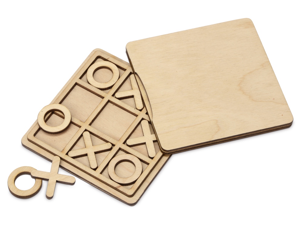 Игра из дерева Крестики нолики с логотипом  | Print Logo
