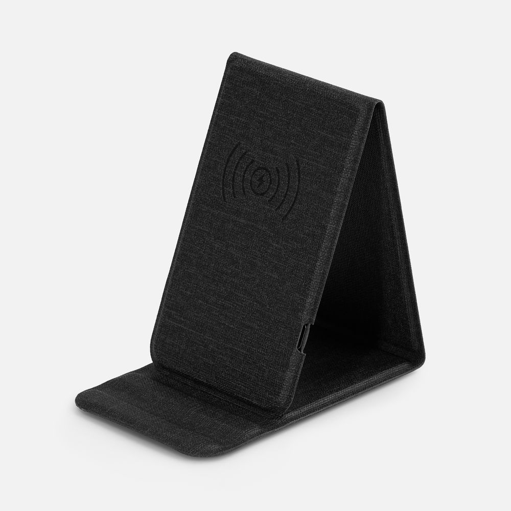 Подставка для смартфона с беспроводной зарядкой Kickstand фото на сайте Print Logo.