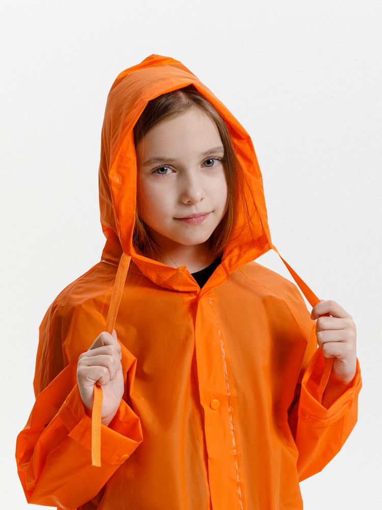 Дождевик детский RainDrop Kids, оранжевый, 12 лет (рост 142-152)