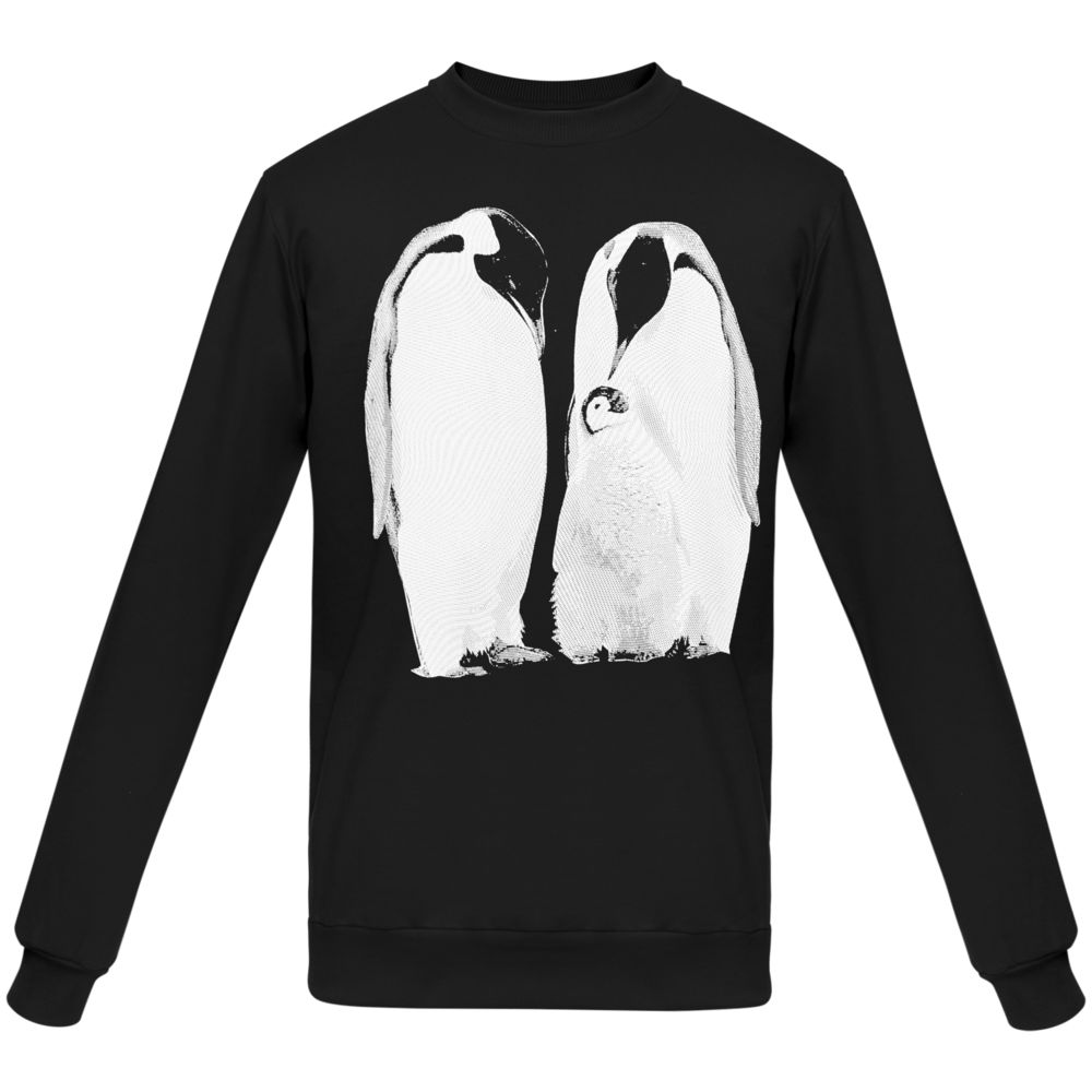 Свитшот Like a Penguin — пример нанесения логотипа (Принтэссенция) | Print Logo