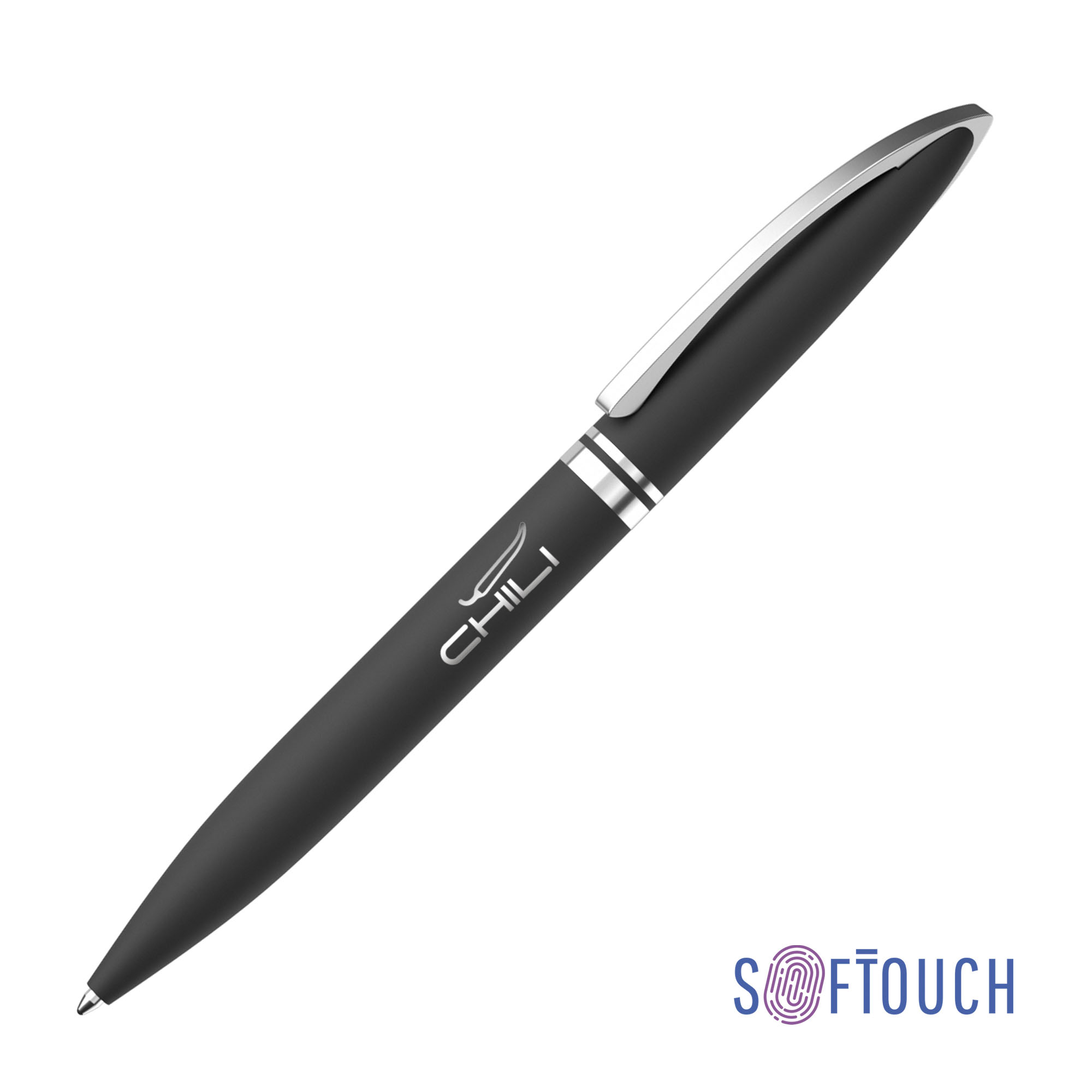 Ручка шариковая "Rocket", покрытие soft touch, оранжевый