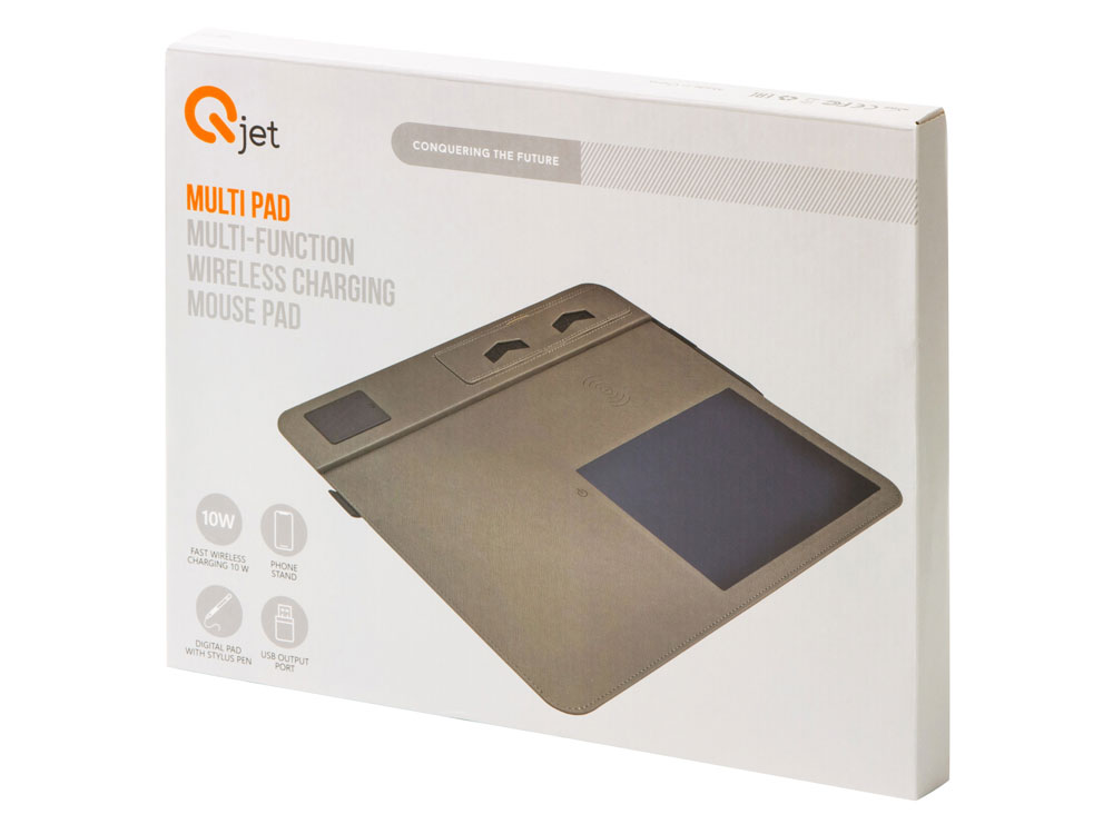 Многофункциональный коврик для мыши Multi Pad с беспроводной зарядкой и LCD экраном, 10 Вт, черный