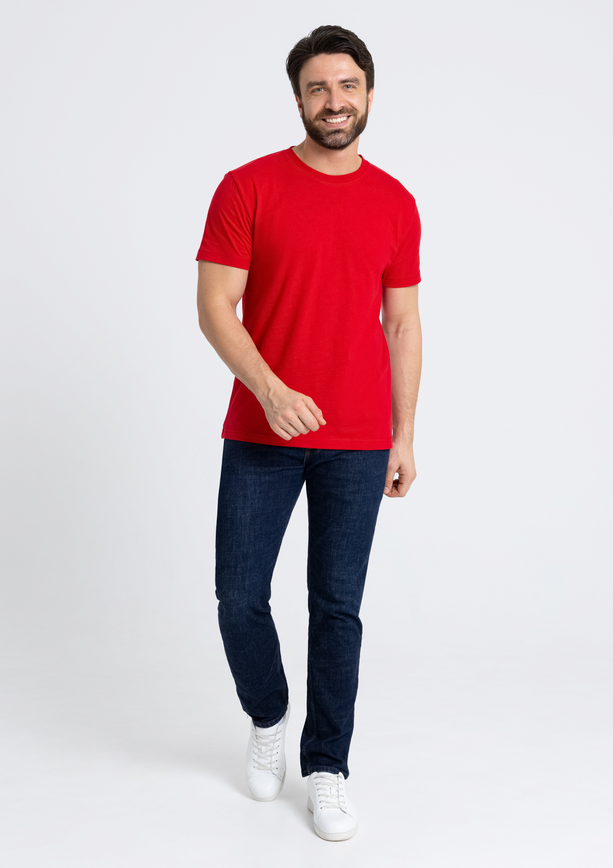 Футболка мужская STAN хлопок 180, 08, Красный,  (14)  (58/4XL)